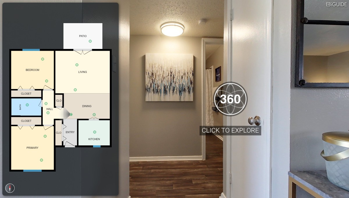 iGUIDE 3D Tour for The Oasis 2 BDR, 1 Bath Ambassador 903 SF