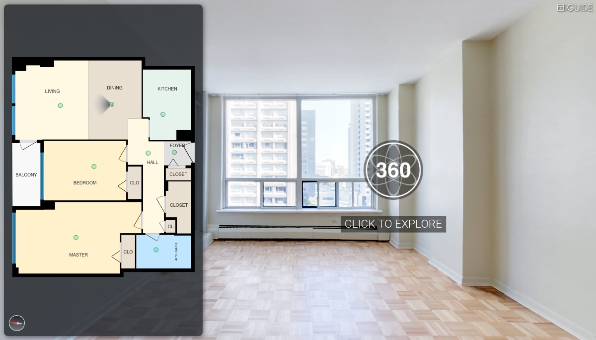 iGUIDE 3D Tour for 1409-35 Charles St W, Toronto, ON