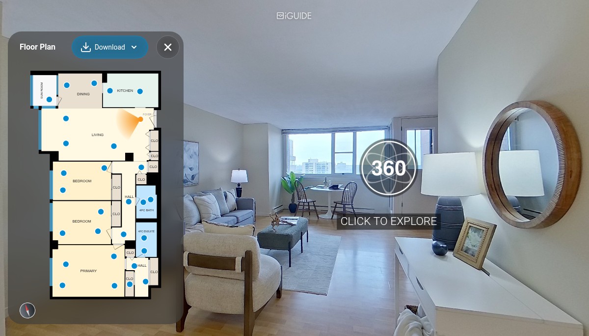 iGUIDE 3D Tour for 1409-5959 Spring Garden Rd, Halifax, NS