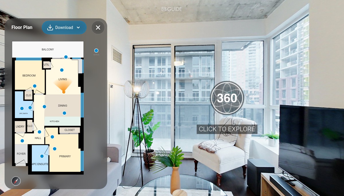 iGUIDE 3D Tour for 1030 King St W, Toronto, ON