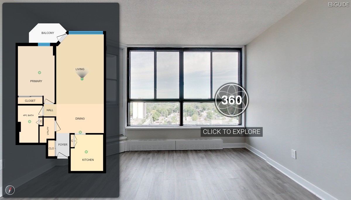 iGUIDE 3D Tour for The Aventura, 20 Deerfield Drive 1 bedroom 664