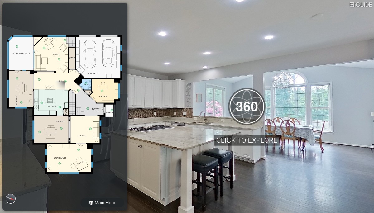 iGUIDE 3D Tour for 21424 Glebe View Dr, Broadlands, VA