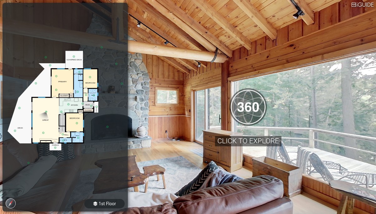 iGUIDE 3D Tour for 459 Big Wolf Pond, Tupper Lake, NY