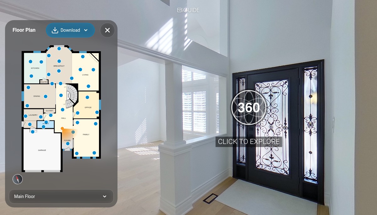 iGUIDE 3D Tour for 5347 Quartermain Crescent, Mississauga, ON
