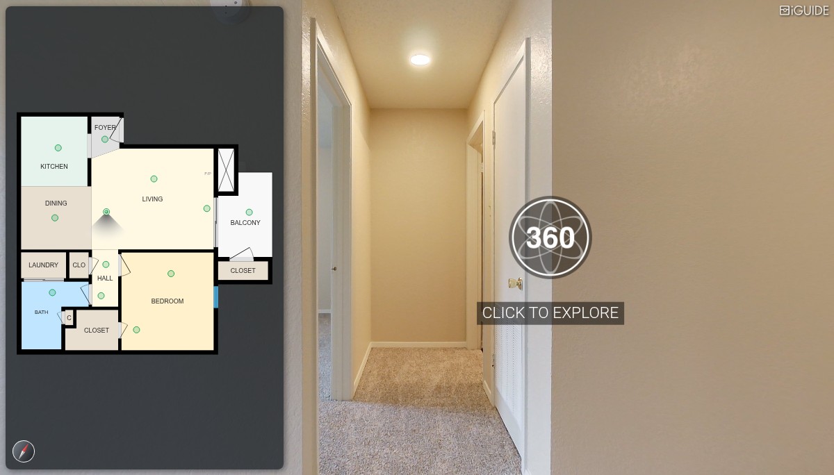 iGUIDE 3D Tour for Millicent Crossing Floor Plan A3 1 BDR, 1 Bath