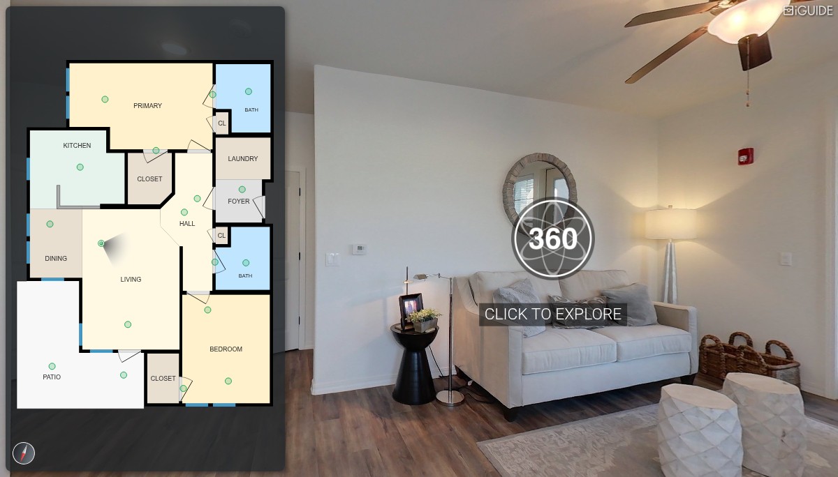 iGUIDE 3D Tour for Las Mansions at Cimarron 2 BDR, 2 BATH