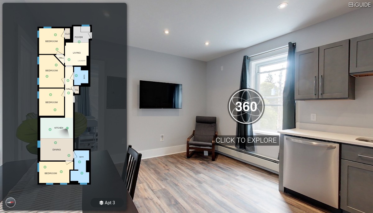 iGUIDE 3D Tour for 308 Stewart Ave, Ithaca, NY