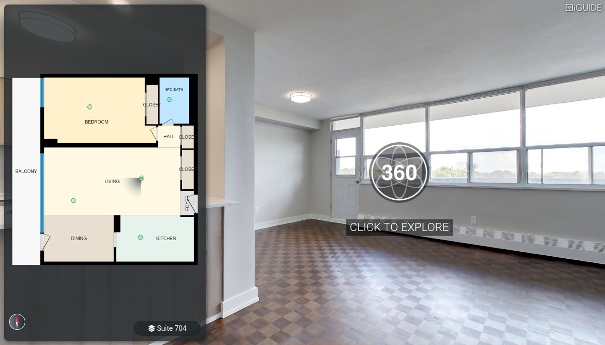 iGUIDE 3D Tour for York Mills & Leslie, 750 York Mills Road 1 bedroom